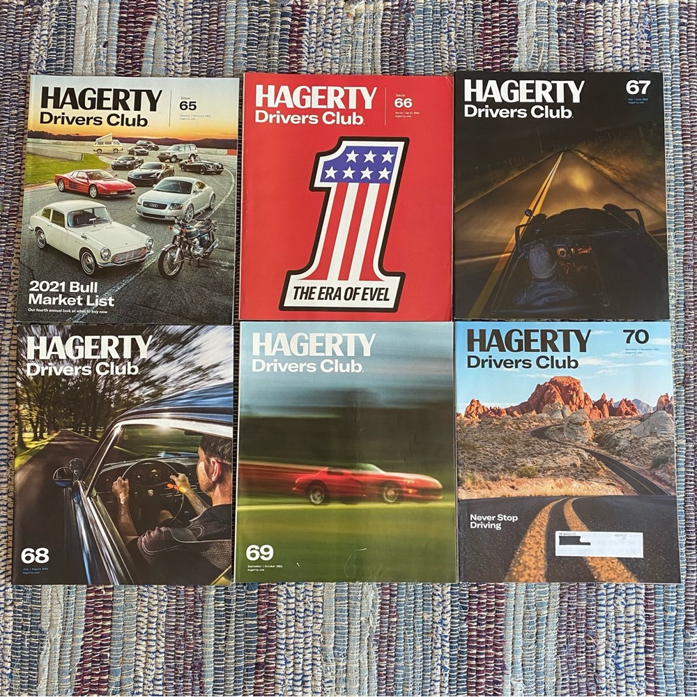 2021 Hagerty Drivers Club Magazine Collection. Complete set.
